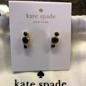 New Kate Spade black earrings
